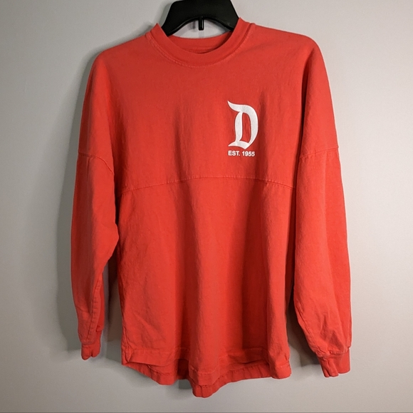 Disney Tops - Disney Parks Disneyland Resort Puff Print Spirit Jersey Size XS Coral White EUC